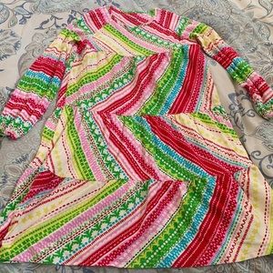 Gorgeous Garnet Hill green cotton tiered dress. Size 12 girls.